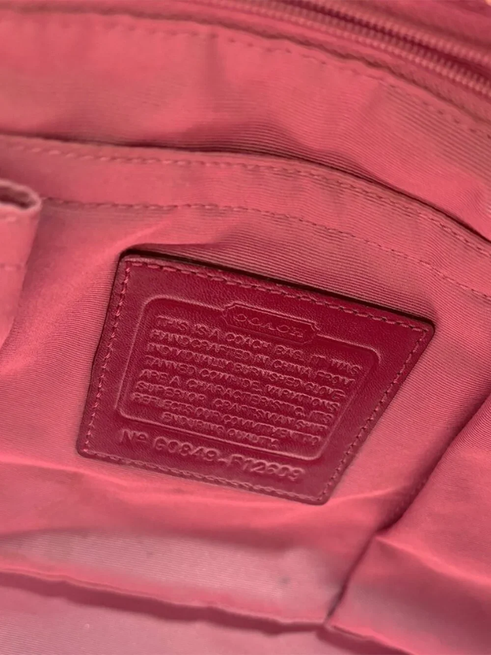 Coach A06S-6460 Red Leather Large Tote Shoulder Bag Vintage Y2K